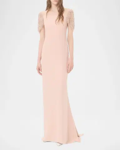 Valentino Garavani Cady Embellished Floor-Length Gown | Thumbnail 2 Valentino Garavani Cady Embellished Floor-Length Gown | Thumbnail 2