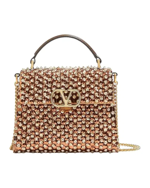Valentino Garavani V-Sling Embroidered Mini Top Handle Handbag