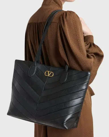 Valentino Garavani Panthea Medium Chevron Leather Tote Bag | Thumbnail 2 Valentino Garavani Panthea Medium Chevron Leather Tote Bag | Thumbnail 2