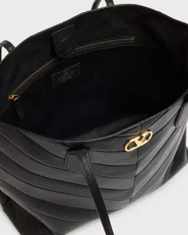 Valentino Garavani Panthea Medium Chevron Leather Tote Bag | Thumbnail 4 Valentino Garavani Panthea Medium Chevron Leather Tote Bag | Thumbnail 4