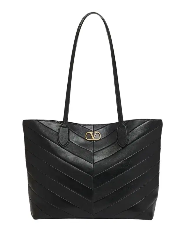 Valentino Garavani Panthea Medium Chevron Leather Tote Bag