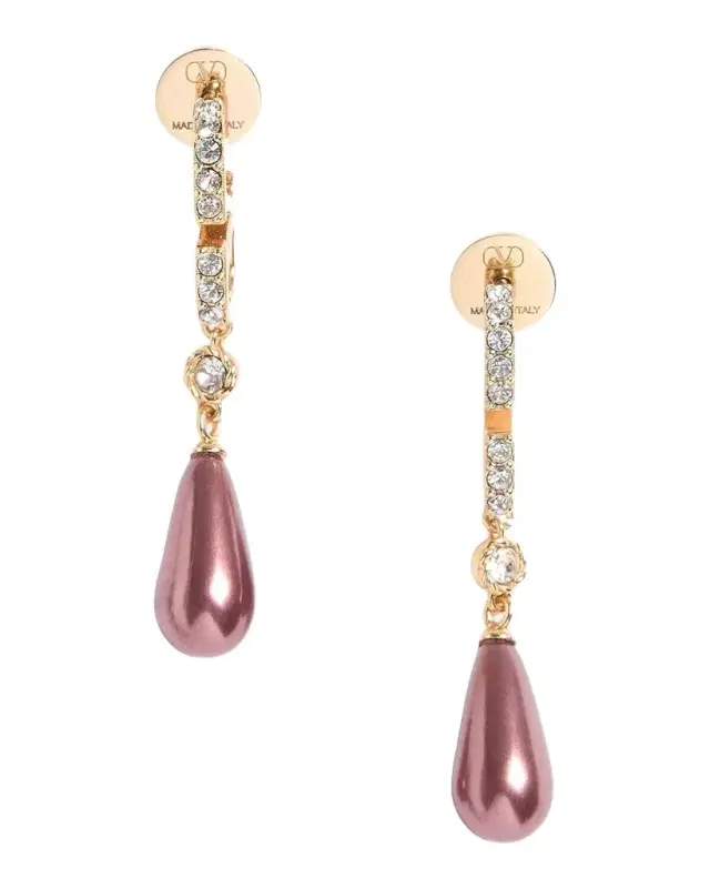 Valentino Garavani VLogo Signature Crystals & Glass Drop Earrings