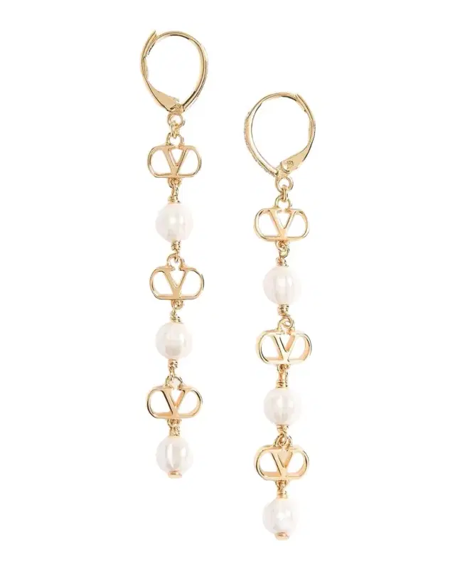 Valentino Garavani VLogo Signature Glass Beads & Crystals Earrings
