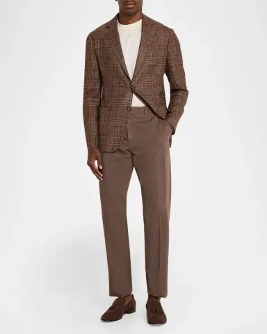 Sartorio Men's Wool and Silk Glen Plaid Single-Breasted Sport Coat | Thumbnail 2