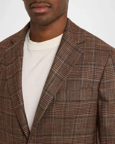 Sartorio Men's Wool and Silk Glen Plaid Single-Breasted Sport Coat | Thumbnail 5