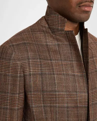 Sartorio Men's Wool and Silk Glen Plaid Single-Breasted Sport Coat | Thumbnail 7