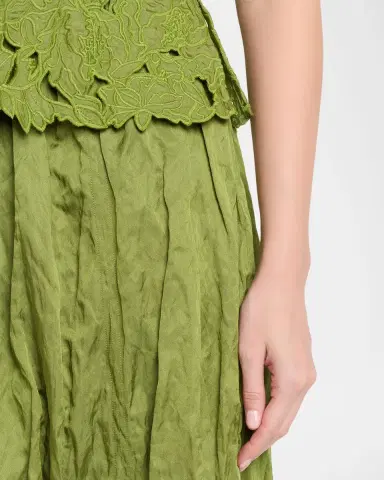 Jason Wu Collection Sleeveless Floral Embroidered Peplum Midi Dress | Thumbnail 5