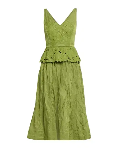 Jason Wu Collection Sleeveless Floral Embroidered Peplum Midi Dress | Thumbnail 1