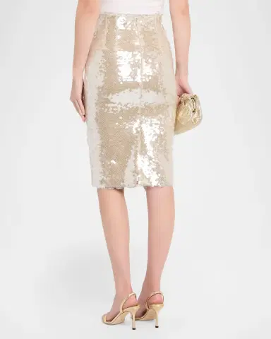 LaQuan Smith Sequined Pencil Skirt | Thumbnail 3