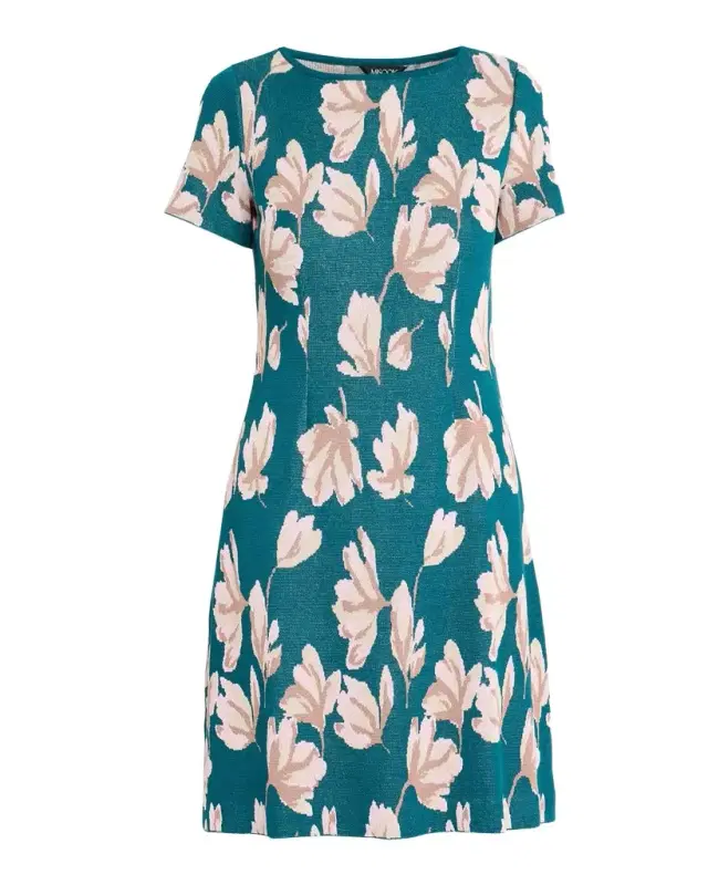 Misook Floral Jacquard Mini Dress