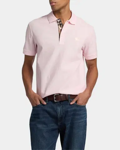 Burberry Men's Eddie EKD Cotton Polo Shirt | Thumbnail 4 Burberry Men's Eddie EKD Cotton Polo Shirt | Thumbnail 4