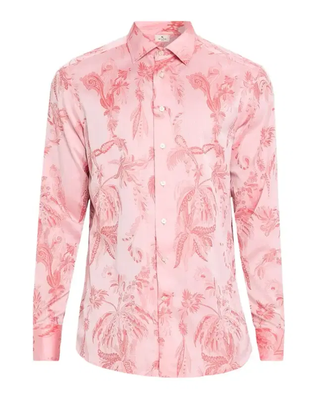 Etro Men 's Cotton Tonal Paisley Button-Down Shirt