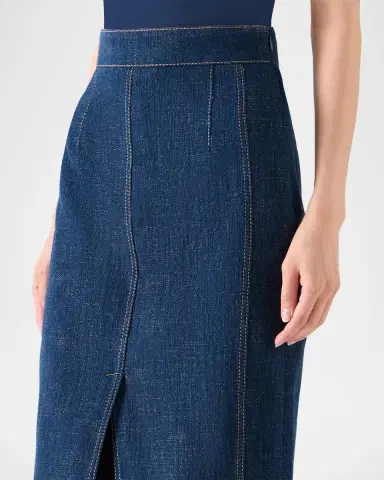 Akris punto Pencil Winter Denim Midi Skirt | Thumbnail 5 Akris punto Pencil Winter Denim Midi Skirt | Thumbnail 5