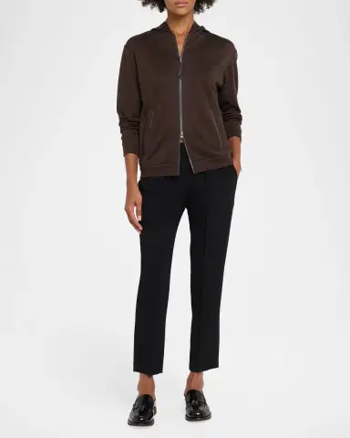Brunello Cucinelli Monili-Trim Cardigan Sweatshirt | Thumbnail 2