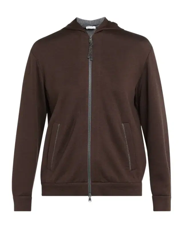 Brunello Cucinelli Monili-Trim Cardigan Sweatshirt