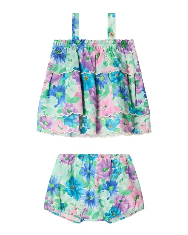 Versace Girl 's The Meadow Printed Dress & Bloomers Set, Size 12M-3
