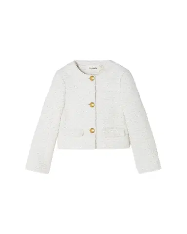 Versace Girl's Cotton-Blend Tweed Jacket | Thumbnail 1