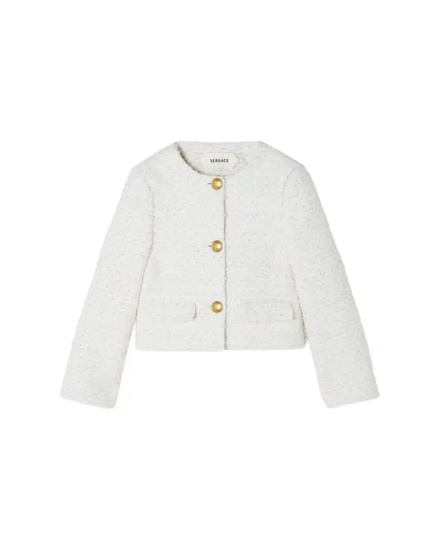 Versace Girl 's Cotton-Blend Tweed Jacket, Size 4-14