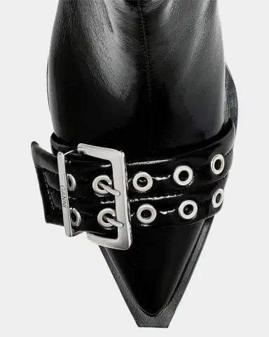 Ganni 50MM Buckle-Detail Faux-Leather Boots | Thumbnail 2 Ganni 50MM Buckle-Detail Faux-Leather Boots | Thumbnail 2