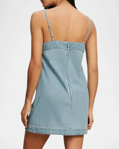 Veronica Beard Chapmond Denim A-Line Mini Dress | Thumbnail 3 Veronica Beard Chapmond Denim A-Line Mini Dress | Thumbnail 3