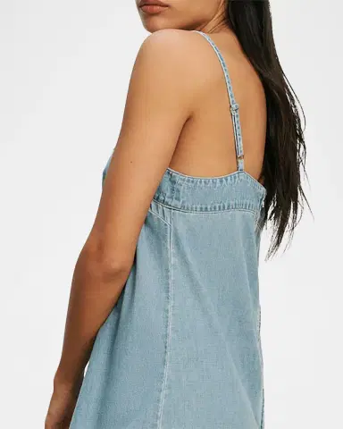 Veronica Beard Chapmond Denim A-Line Mini Dress | Thumbnail 5 Veronica Beard Chapmond Denim A-Line Mini Dress | Thumbnail 5