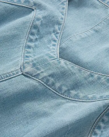 Veronica Beard Chapmond Denim A-Line Mini Dress | Thumbnail 6 Veronica Beard Chapmond Denim A-Line Mini Dress | Thumbnail 6