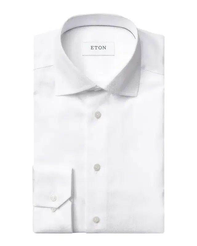 Eton Men 's Cotton-Twill Slim-Fit Dress Shirt