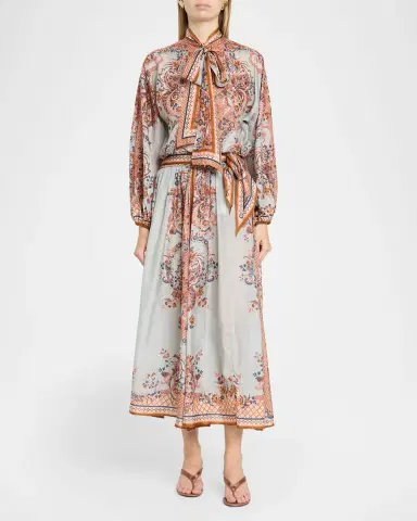 Zimmermann Aster Tie-Neck Blouse | Thumbnail 2 Zimmermann Aster Tie-Neck Blouse | Thumbnail 2