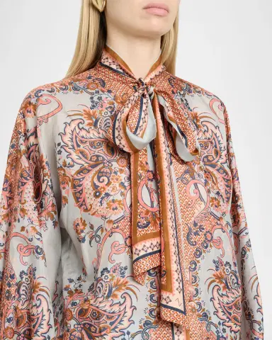 Zimmermann Aster Tie-Neck Blouse | Thumbnail 5 Zimmermann Aster Tie-Neck Blouse | Thumbnail 5