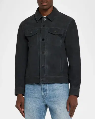 OFFICINE GÉNÉRALE Men's Liam Suede Jacket | Thumbnail 4