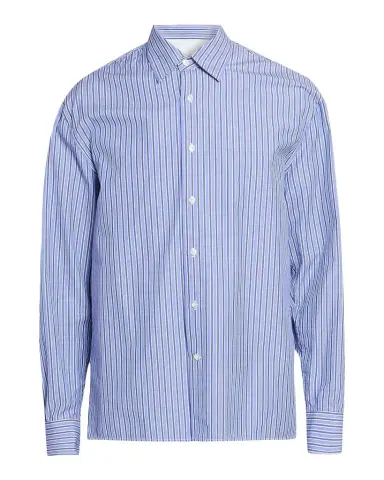 OFFICINE GÉNÉRALE Men's Gad Striped Cotton Poplin Shirt | Thumbnail 1