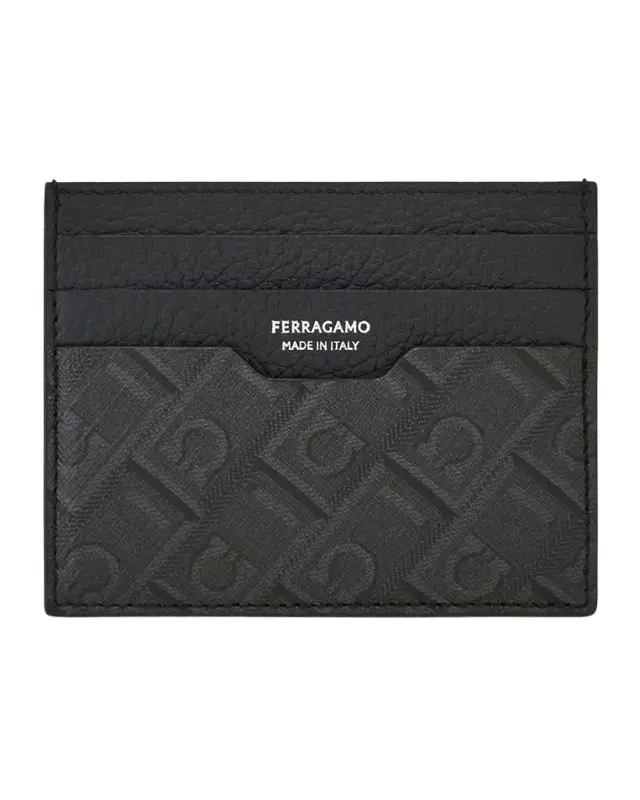 Ferragamo Men 's Monogram Card Case