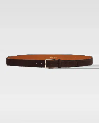 Santoni Men's Suede Buckle Belt | Thumbnail 2