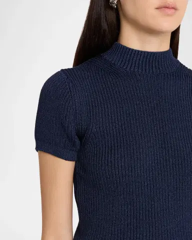 FFORME Katia Chunky Rib Short-Sleeve Mock-Neck Sweater | Thumbnail 5 FFORME Katia Chunky Rib Short-Sleeve Mock-Neck Sweater | Thumbnail 5