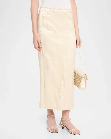 FFORME Mena Cotton-Blend Crinkled Straight Skirt | Thumbnail 4 FFORME Mena Cotton-Blend Crinkled Straight Skirt | Thumbnail 4