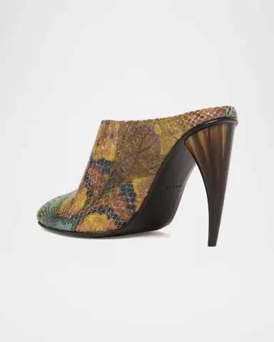 Alexander McQueen 105mm Horn Heel Peep-Toe Mules | Thumbnail 4