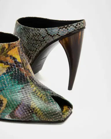Alexander McQueen 105mm Horn Heel Peep-Toe Mules | Thumbnail 5