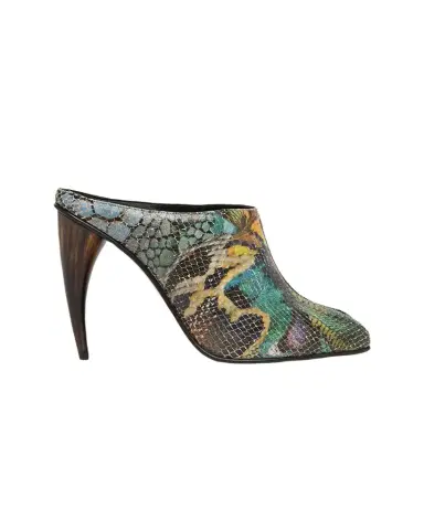 Alexander McQueen 105mm Horn Heel Peep-Toe Mules | Thumbnail 1