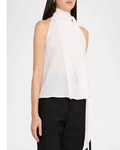 Max Mara Fune Abstract-Print Silk Twill Shirt | Thumbnail 4 Max Mara Fune Abstract-Print Silk Twill Shirt | Thumbnail 4