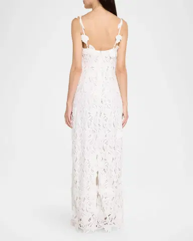 Simkhai Marenna Sequin Floral Lace Column Gown | Thumbnail 3 Simkhai Marenna Sequin Floral Lace Column Gown | Thumbnail 3