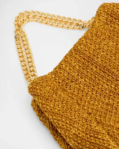 Veronica Beard Small Metallic Viscose Raffia Top-Handle Bag | Thumbnail 4