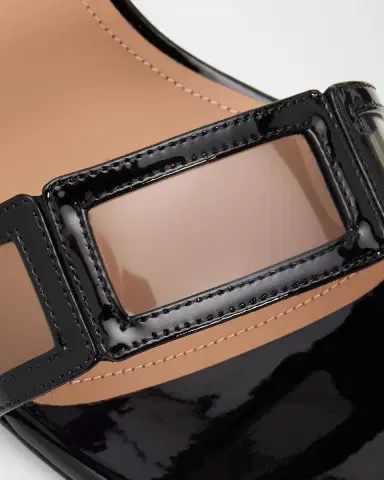 Malone Souliers 45mm Loulou Patent Leather and PVC Mule Sandals | Thumbnail 5 Malone Souliers 45mm Loulou Patent Leather and PVC Mule Sandals | Thumbnail 5