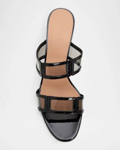 Malone Souliers 45mm Loulou Patent Leather and PVC Mule Sandals | Thumbnail 6 Malone Souliers 45mm Loulou Patent Leather and PVC Mule Sandals | Thumbnail 6