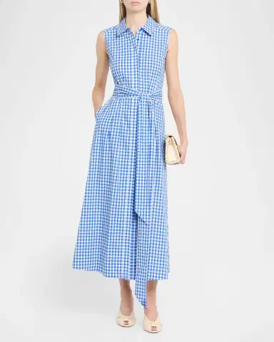 Simkhai Genny Gingham Belted Midi Shirtdress | Thumbnail 2