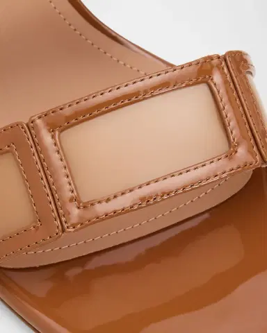 Malone Souliers 45mm Loulou Patent Leather and PVC Mule Sandals | Thumbnail 5