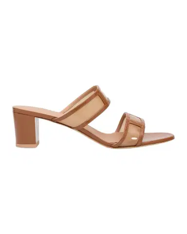 Malone Souliers 45mm Loulou Patent Leather and PVC Mule Sandals | Thumbnail 1