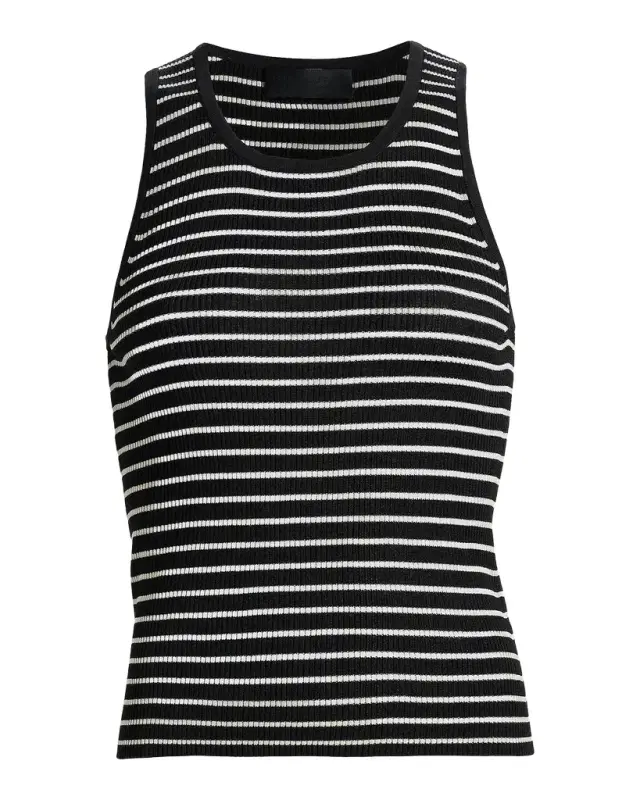 Nili Lotan Lottie Striped Silk Tank