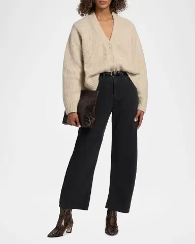 Nili Lotan Lorana Wool-Cashmere V-Neck Cardigan | Thumbnail 2 Nili Lotan Lorana Wool-Cashmere V-Neck Cardigan | Thumbnail 2
