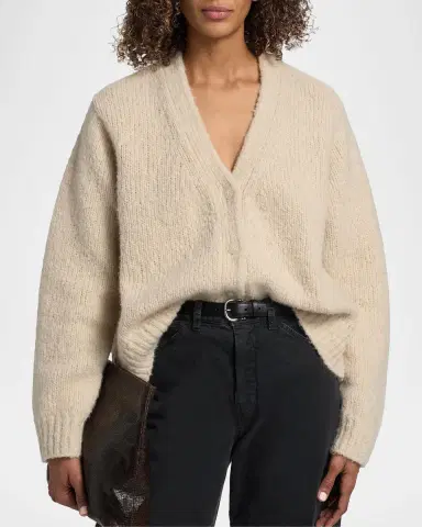 Nili Lotan Lorana Wool-Cashmere V-Neck Cardigan | Thumbnail 4 Nili Lotan Lorana Wool-Cashmere V-Neck Cardigan | Thumbnail 4