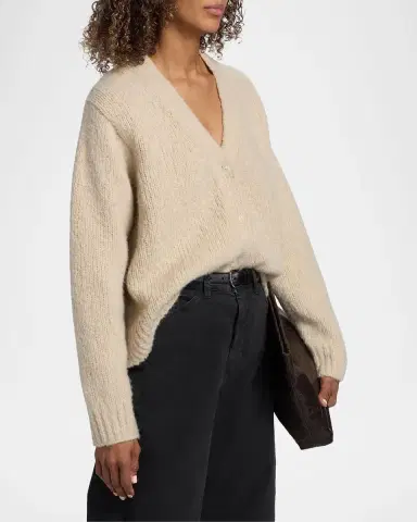 Nili Lotan Lorana Wool-Cashmere V-Neck Cardigan | Thumbnail 7 Nili Lotan Lorana Wool-Cashmere V-Neck Cardigan | Thumbnail 7